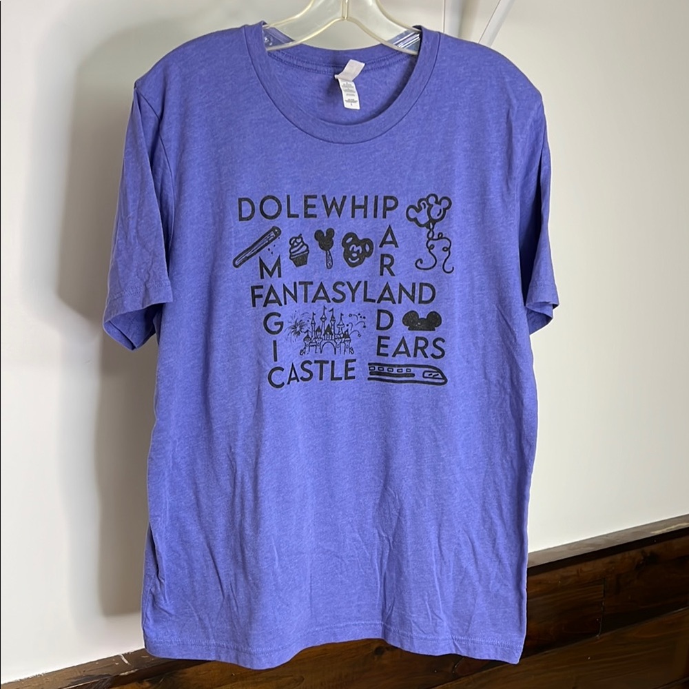 Disney Etsy Purple Magic Kingdom T-Shirt- L